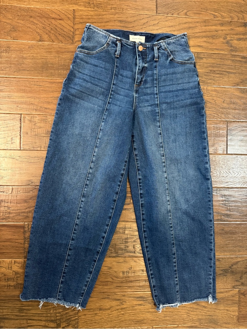 Risen High-Rise Barrel Jeans